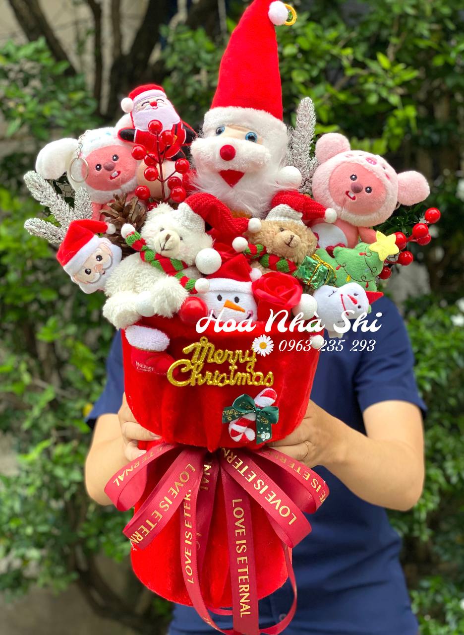 hoanhashi.com bo hoa gau bong noel 407