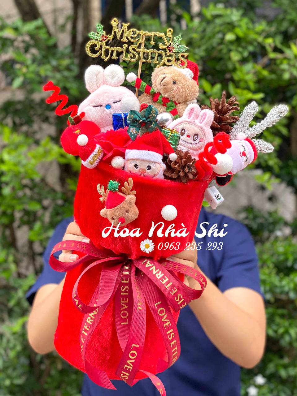 hoanhashi.com bo hoa gau bong noel 408