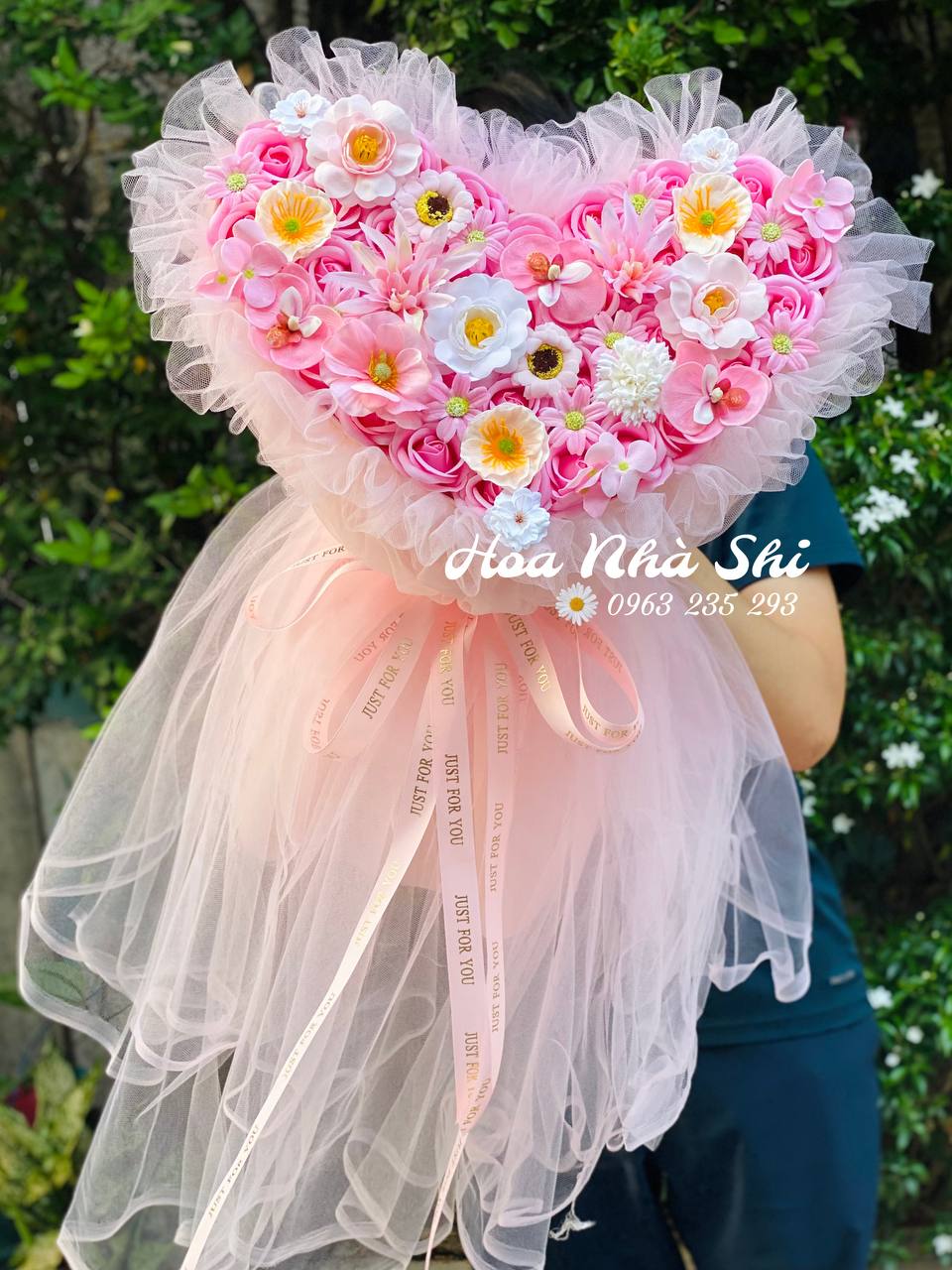 hoanhashi.com bo hoa sap thom hong trai tim 419