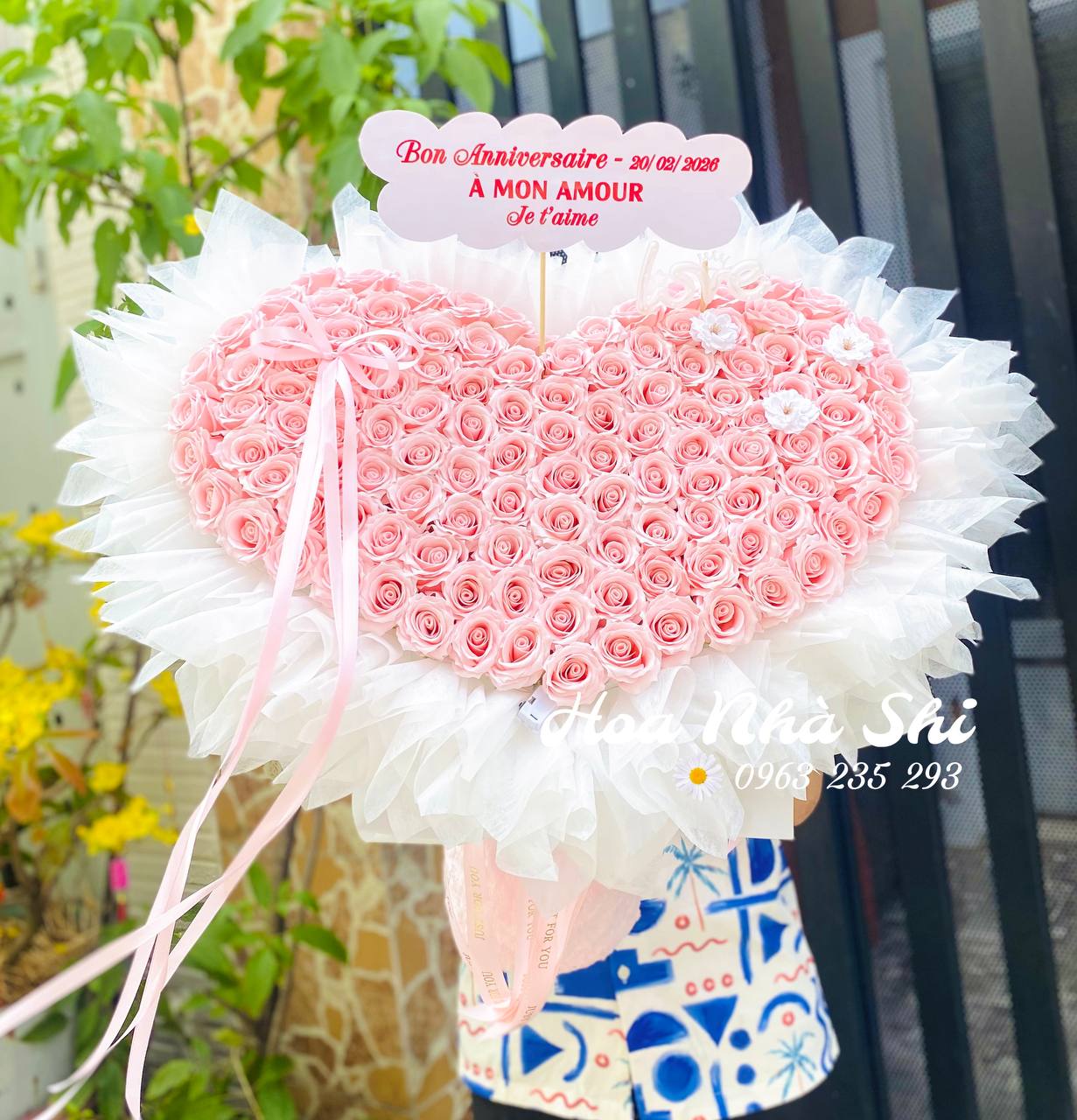 hoanhashi.com bo hoa sap thom trai tim hong 430