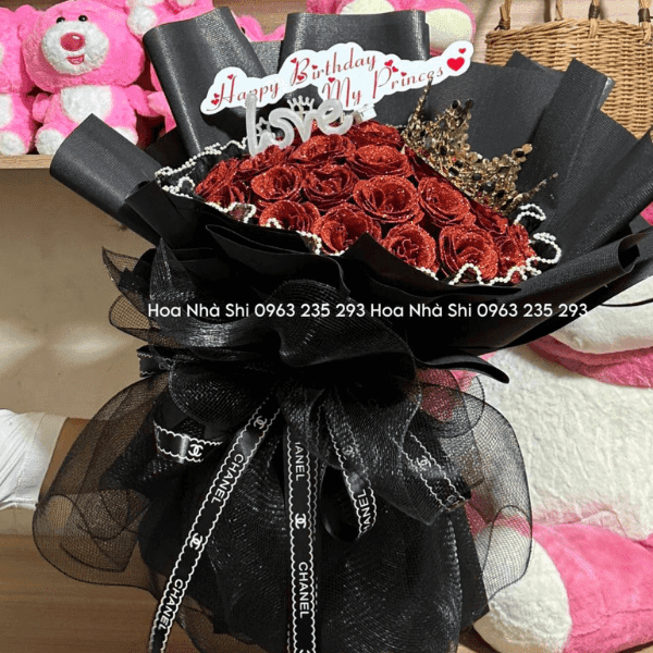 Bó Hoa Nhũ Kim Tuyến - Tone Đỏ - 46 Lifestyle