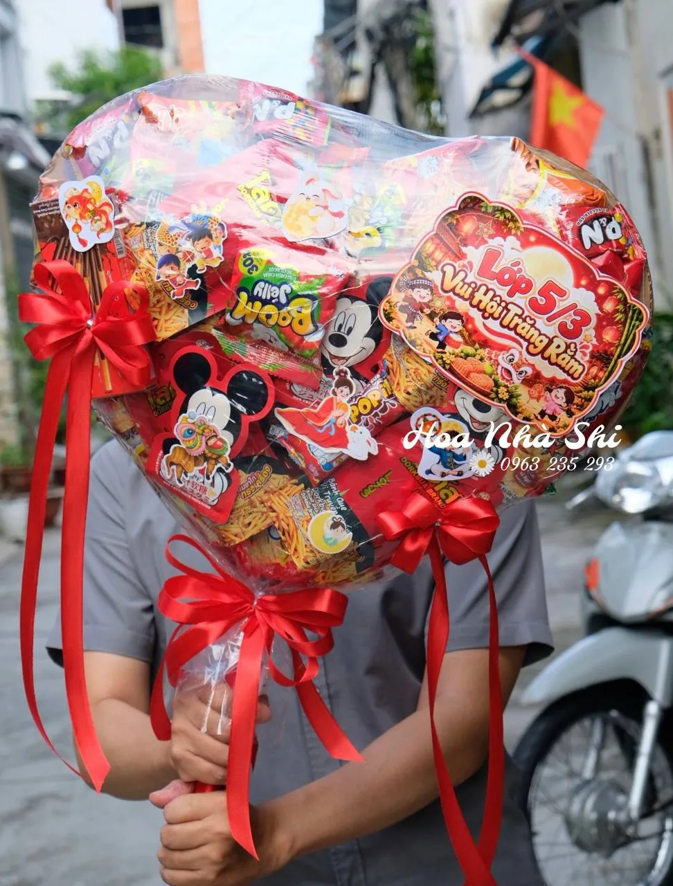 Hoa Bánh Kẹo Hình Trái Tim - 132