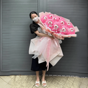 hoanhashi bo hoa gau bong khong lo mau hong