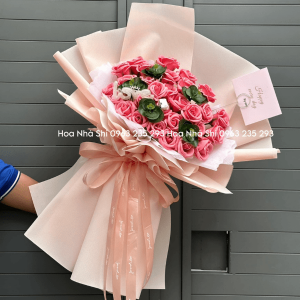 bo hoa hong sap tone do hong 11