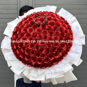 bo hoa hong nhu kim tuyen cong chua tone do 43