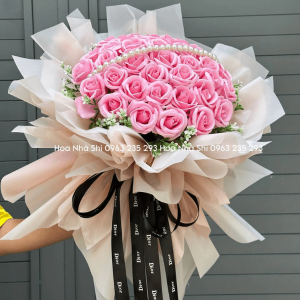 bo hoa hong sap cong chua tone hong 41