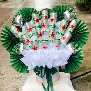 bo hoa banh keo sinh nhat heineken 146