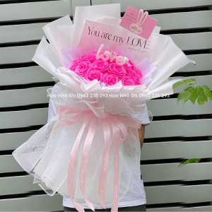 bo hoa hong nhu kim tuyen tone hong 119