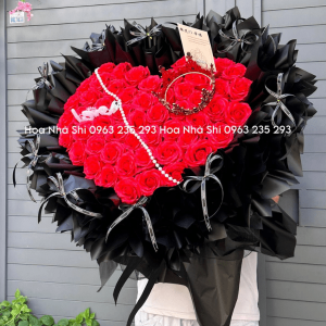 bo hoa sap thom trai tim khong lo tone do 104