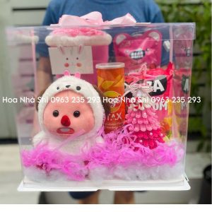 hop hoa banh keo sinh nhat mix hai ly loopy 154
