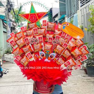 hoanhashi.com bo hoa banh keo mau do 264