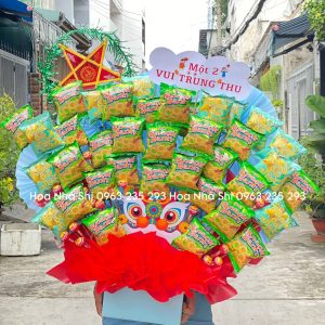 hoanhashi.com bo hoa banh keo mau xanh la 265
