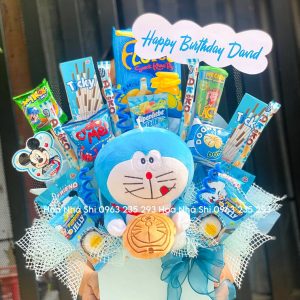 hoanhashi.com bo hoa banh keo sinh nhat xanh duong doraemon 246