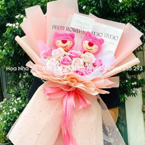 hoanhashi.com bo hoa sap thom mix gau dau 288