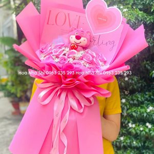 hoanhashi.com bo hoa sap thom mix gau dau 276