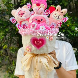 hoanhashi.com bo hoa gau bong mix 338