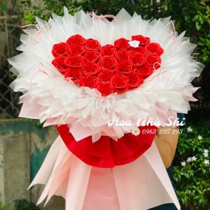 hoanhashi.com bo hoa sap thom cong chua trai tim do 350 1