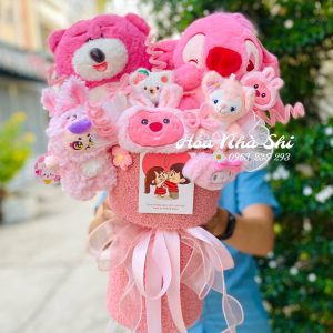 hoanhashi.com bo hoa gau bong mix 378