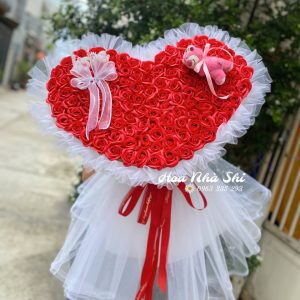 hoanhashi.com bo hoa sap thom trai tim do 397