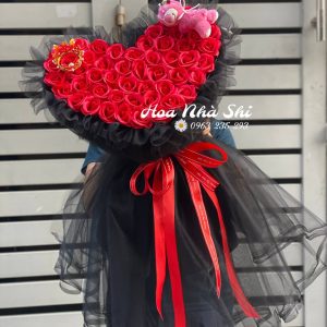 hoanhashi.com bo hoa sap thom do trai tim 418