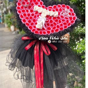 hoanhashi.com bo hoa sap thom trai tim do 432