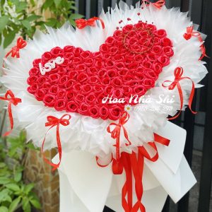 hoanhashi.com bo hoa sap thom trai tim do 435